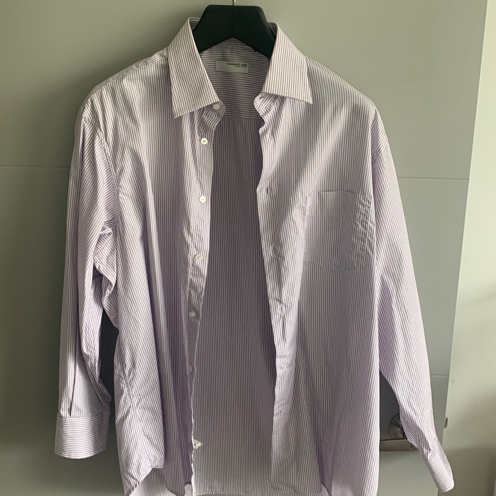 Men’s Size (L) Made In Italy Poggianti 1958 Button up Dress Shirt
